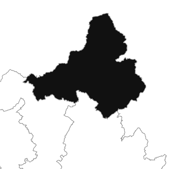 Mapa Trenčianskeho samosprávneho kraja